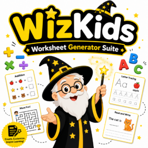 WizKids Worksheet Generator Suite